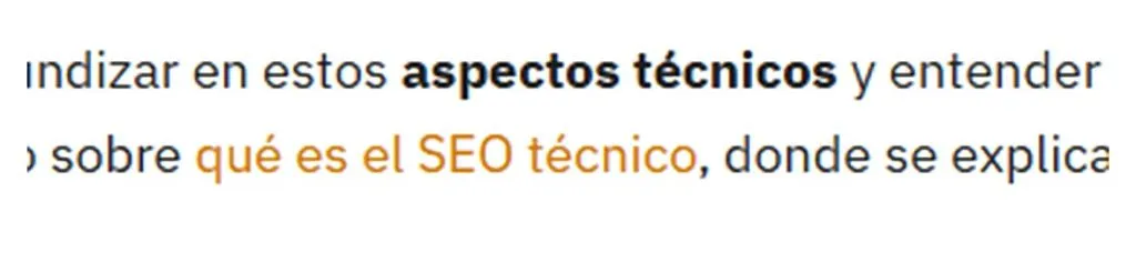 Visual example of anchor text in the browser
