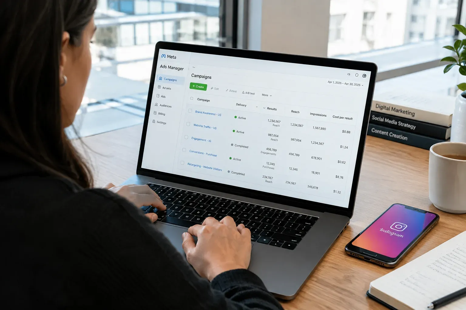 Ad manager working in Meta Ads Manager
