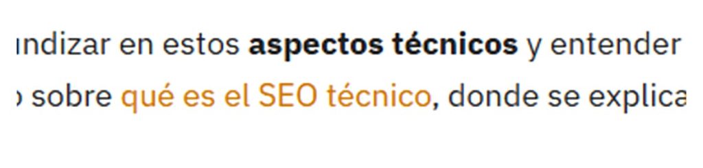 Ejemplo visual de anchor text en el navegador